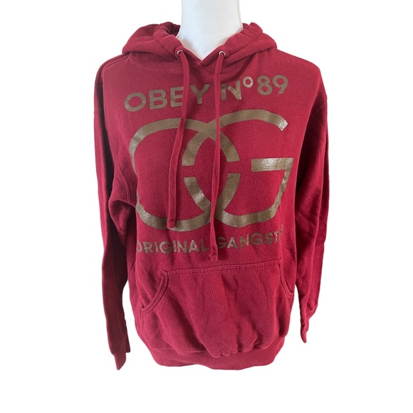 OBEY SWEATSHIRT HOODIE ORIGINAL GANGSTA - Picture 1 of 4
